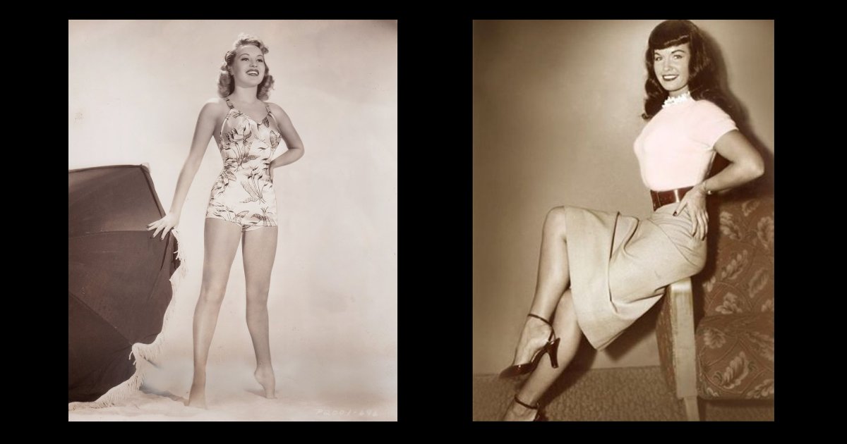 Betty Grable e Bettie Page