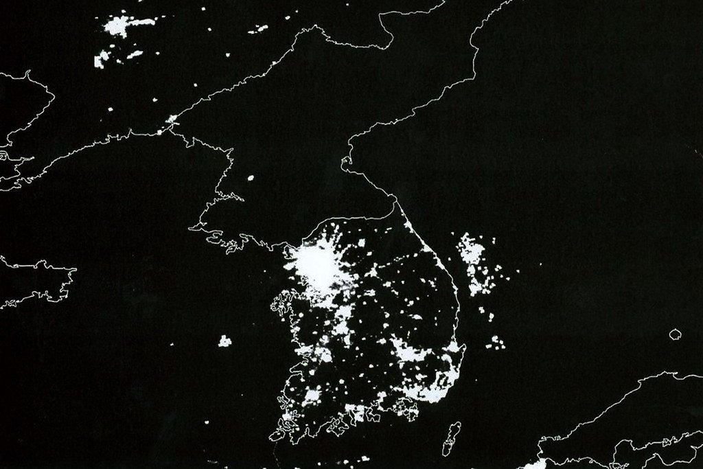 Coreia do Norte iluminação