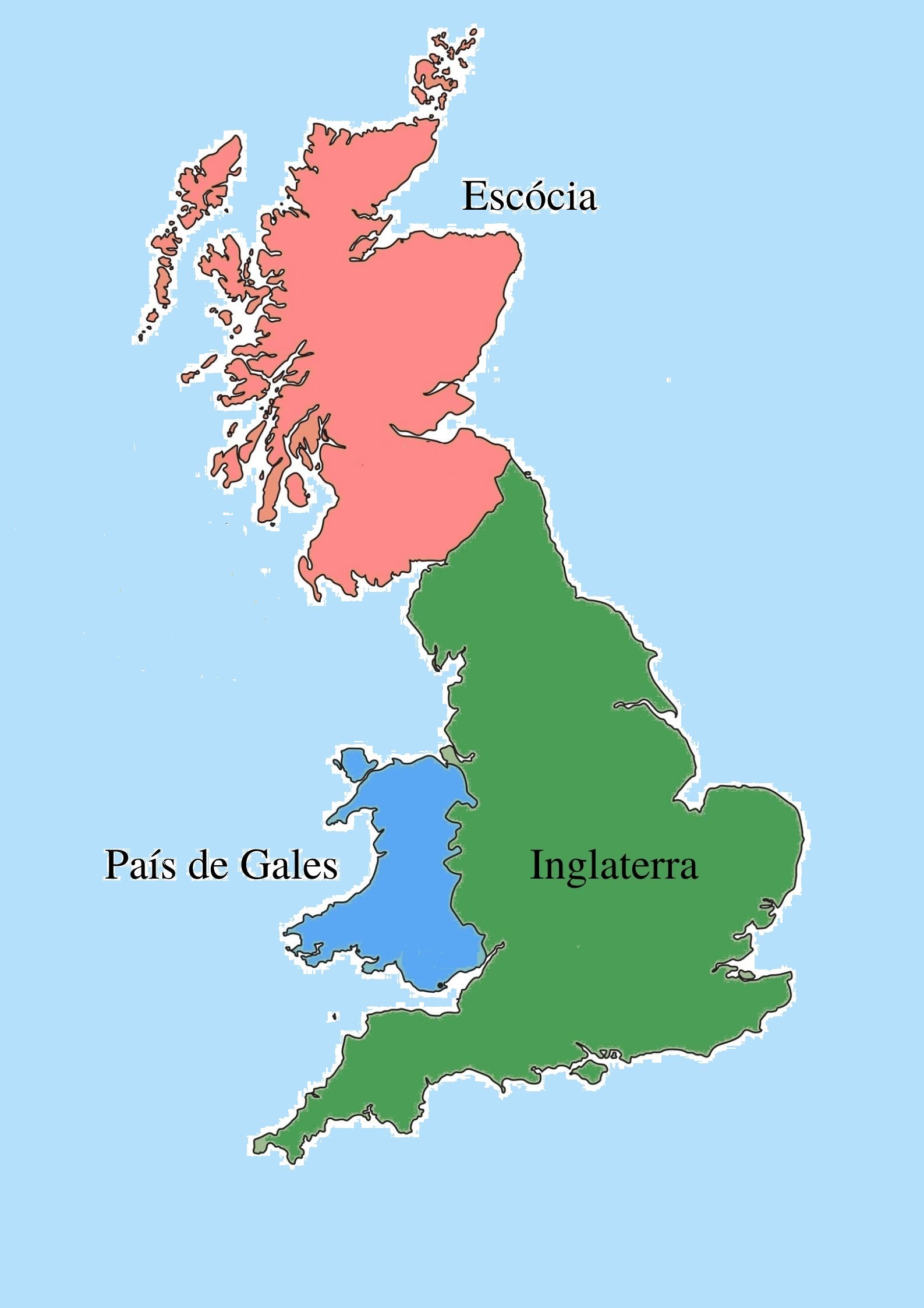Mapa Grã-Bretanha
